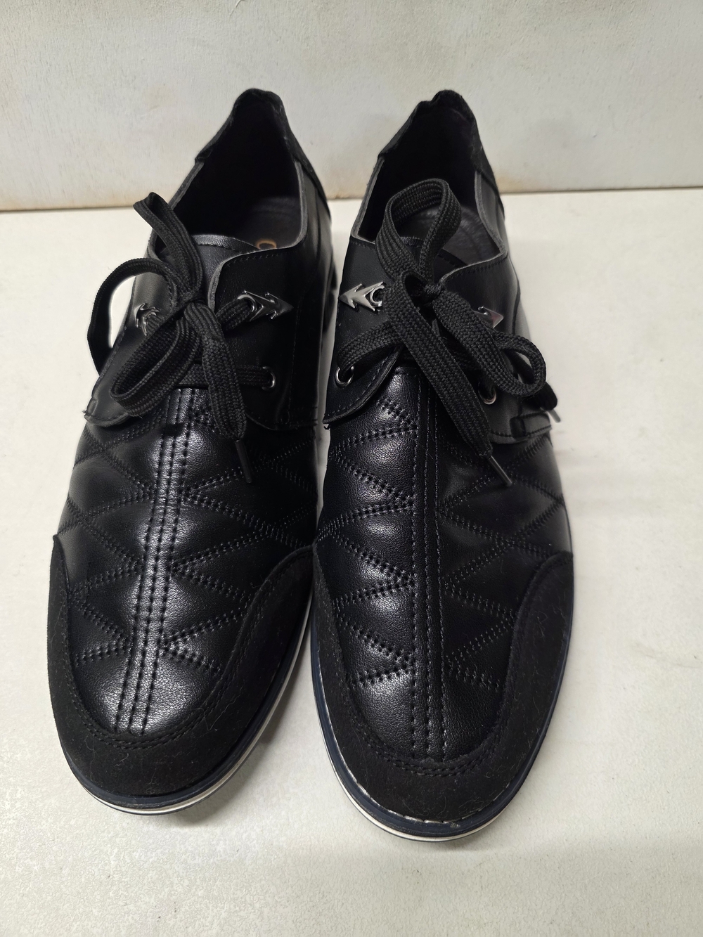 COSIDRAM Mens Black Lace Up Casual Dress Shoes Oxford Sneakers CN42